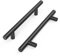 15 Poignées de Cuisine Noires, Poignées D'armoire Creuses Brossées, Poignées de Porte en Acier Inoxydable, avec Vis, Distance de Perçage 128mm, pour Armoire Tiroir (198mm)