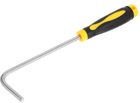 FOYTOKI Heavy Duty Manhole Cover Puller with Rubber Handle, Stainless Steel Roller Shutter Door Hook, 300mm Manhole Lift Tool for Household and Industrial Use