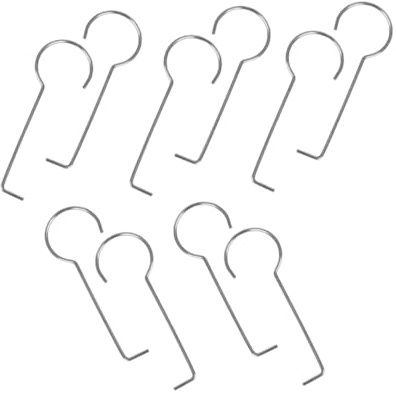 PartyKindom 10pcs Stainless Steel Floor Drain Grate Removal Hooks Bathroom Sink Strainer Lifting Tools Shower Tub Drain Cleaner Accessories