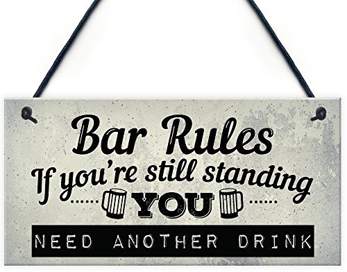 Red Ocean Still Standing Plaque Alcohol Beer Pub Bar Vodka Gin Garden Man Cave Wall Sign Friend Gift