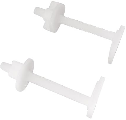 SOMATHERM FOR YOU, Fixation d'abattant WC avec 2 vis à tête carrée et 2 écrous en plastique - Idéal pour remplacer ou installer un abattant de WC facilement et durablement | Fixez ou remplacez facilement votre abattant WC grâce à ce kit complet et durable.