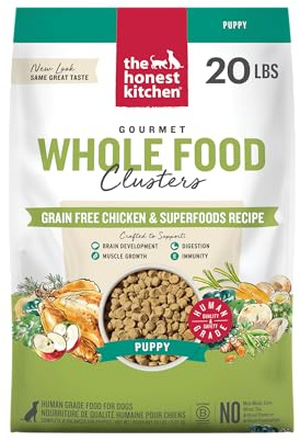 The Honest Kitchen Whole Food Clusters Puppy Grain Free Chicken Dry Dog Food, 20 lb Bag