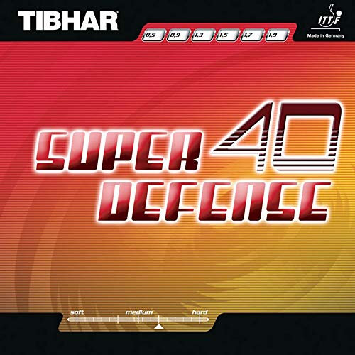 Tibhar Tischtennis Belag Super Defense 40, Rot, 0,5 mm