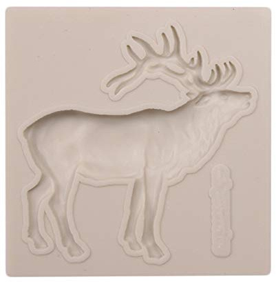 DUBENS rådjur silikonform, renar silikon form fondant choklad godis polymer jul hjort cupcake topper socker kaka dekorationer