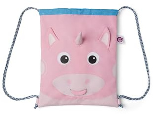 Affenzahn Sportbeutel Turnbeutel für Mädchen und Jungen, Sportbeutel, Kordelzug, Kinder 1-5 Jahre Einhorn - Rosa