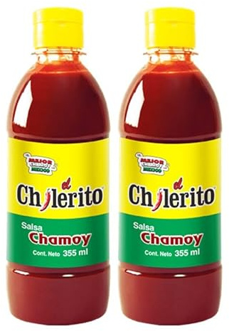 El Chilerito - Deliciosa Salsa Sabor Chamoy de 355 ml - Pack de 2 Promoo