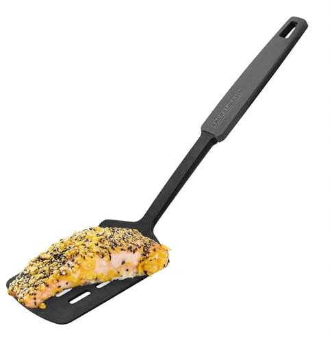 Fackelmann Spatola Statement – Paletta con manico ergonomico – Adatto per pentole e padelle rivestite, ca. 31 x 8 x 5,5 cm, nero