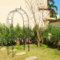 SCENDOR GARDEN Gartenbogen Torbogen 120CM x 40CM x 275 cm, Schwerlast Eisen Rankgitter Dekorative Struktur für Kletterrosenpflanzen Hochzeitszeremonie Party im Freien Dekor Schwarz
