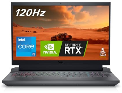 Dell G15 5530 Gaming Laptop - 15.6-inch FHD (1920x1080) 120Hz Display, Intel Core i5-13450HX, 8GB DDR5 RAM, 512GB SSD, Intel Wi-Fi 6, NVIDIA GeForce RTX 3050 GDDR6, Windows 11 Home - Dark Shadow Grey