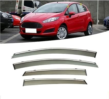SONGGM Auto Windabweiser für Ford Fiesta Hatchback 2010,Autofenster Regenschutz Luftabweiser Regenabweiser Fahrzeug-Spezifisches Zubehör.