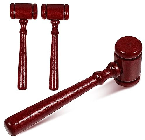 DIYEAH 3stücke Mini Richterhammer Aus Edlem Hartholz Handgefertigter Holzhammer Für Junge Mädchen Glatte Oberfläche Pädagogisches Spielzeug Für Jungen Und Mädchen Dekorativer Cosplay-hamm