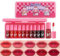 10 Colors Lip Tint Stain Set, Korean Lip Gloss Set, Watery Mini Liquid Lipstick Long lasting, Transfer-Proof, Multi-Use Lip and Cheek Tint, Lipgloss Set for Teenage Girls and Women