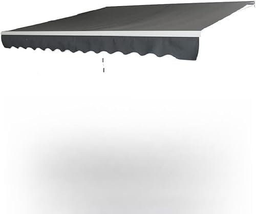 ACXIN Tenda da sole in alluminio, con manovella, impermeabile, colore grigio scuro (4 m x 3 m)