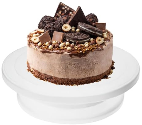 Cake Spinner Table Stand - Cake Spinner | 11' Cake Turntable, Oversized Cake Plate, Levelling, Wedding And Birthday Cake Decorating Spinner