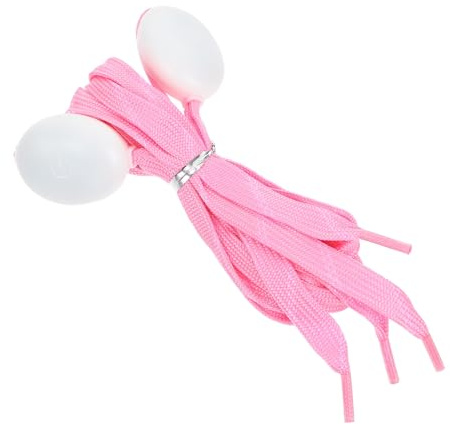 EXAOMBLE Cordones Luminosos LED y Par para Zapatos de Nylon Rosa Diseño Intermitente para Patines o Calzado Deportivo