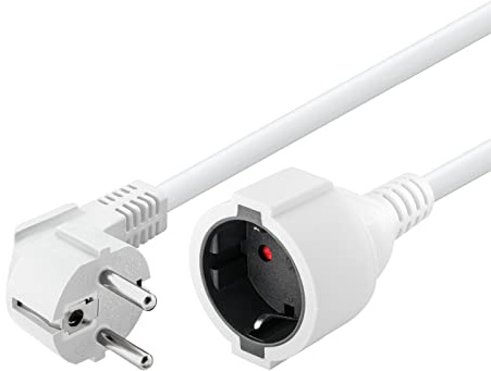 Wentronic Förlängningskabel (Schuko-kontakt till Schuko-uttag) 3 m vit