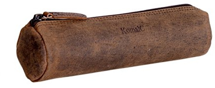 Leather Pencil Case Handcrafted Pen pouch Elegant and practical gift for artists perfect for office by KomalC