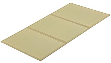 FULI Japanese Tatami Mattress, Foldable Igusa Rush Grass Tatami Rug, Natural Japanese Floor Mattress Mat Made in Japan, Twin XL
