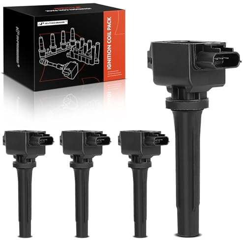 A-Premium 4-pin Ignition Coil Pack Compatible with Mazda 3 6 CX-3 CX-5 CX-9 MX-5 Miata 2012-2023 L4 2.0L 2.5L Set of 4