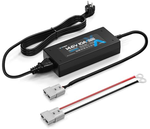 VATRER POWER Chargeur LiFePO4 14,6V 10A pour Batterie 12V | Charge rapide 10A · Pour batteries LiFePO4 12V · Protection intelligente