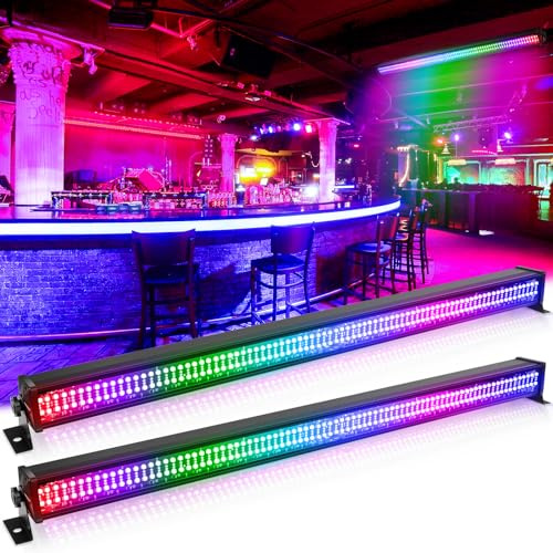 RGBW Wallwasher Strahler, 336 LEDs 80W Bühnenlicht Bar Wash Lights Wall Washer Strip dmx512 Control Control DJ Bühnenbeleuchtung für Indoor Disco Party Kirche Geburtstag Bar Hochzeit, 2 Stück