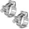 Poppstar 2 Stück Gelenkbolzenschellen Edelstahl Schlauchschellen Spannbereich 29-31mm, Bandbreite 20mm, W4