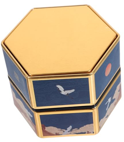 SHOWERORO Tarro De Hojalata HerméTico Vintage Para Almacenamiento De Té E Infusiones Caja Metal Pequeña Para Galletas Y Con Tapa Sellada Contenedor De Cocina VersáTil