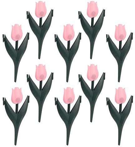 Milisten 10 Stück Zaun Zaun Dekoration Kunststoff Gartenzaun Hoher Gartenzaun Garten Lattenzaun Beet Landschaftsbau Einfassung Gartenumrandung Einfassung Rosa