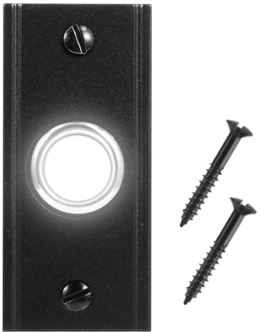 Laroal Doorbell Button Heavy Duty Metal Doorbell Wired Button Illuminated Wall Mounted Doorbell Button Wired Doorbell Switch Indoor Outdoor Lighted Doorbell