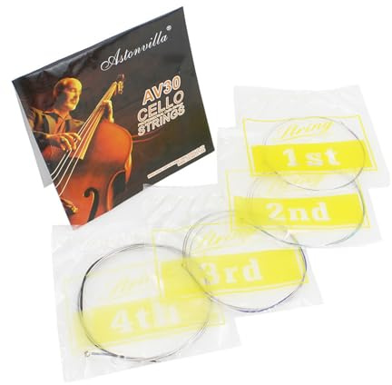 Jeu de cordes de violoncelle avec noyau en acier argenté de rechange CGDA pour instruments de musique