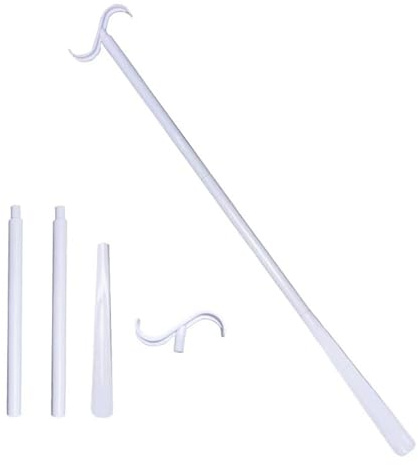 YXINAER Långt skohorn 1 st 88 cm professionell avtagbar skohorn plast bekväm multifunktionell användning strumpor kläder skor lyftverktyg, Vitt, En storlek