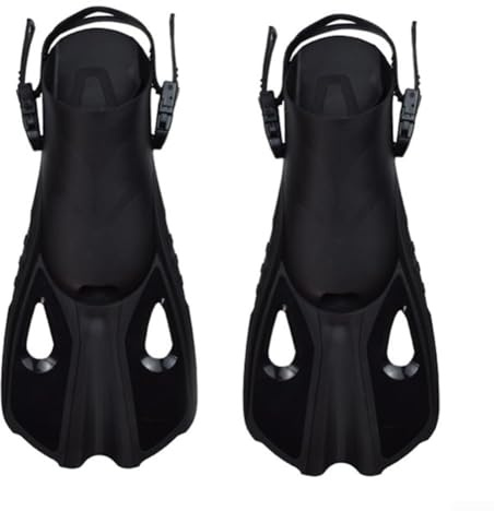 Para aletas de esnórquel con diseño ajustable, ideal para ejercicios de natación, construcción cómoda y ligera (S/M negro)
