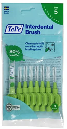 TePe Interdentalbürste, 0,8 mm, Größe 5, 8 Stück