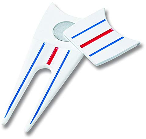 Callaway Herren Callaway Golf Triple Track Divot Tool, White/Blue/Red, Einheitsgröße EU