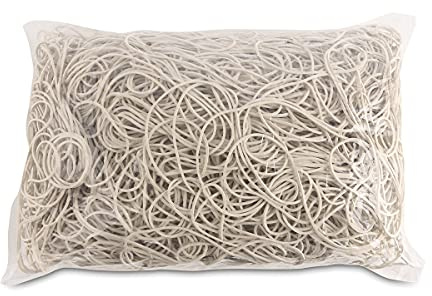 Élastiques en caoutchouc pour produits de bureau Diamètre 100 mm 1,5 x 1,5 mm 1000 g Blanc/Petits accessoires de bureau/Type standard/Matériau/Caoutchouc/Poids (g) - 1000 / Couleur-Blanc/Taille-1,5 x