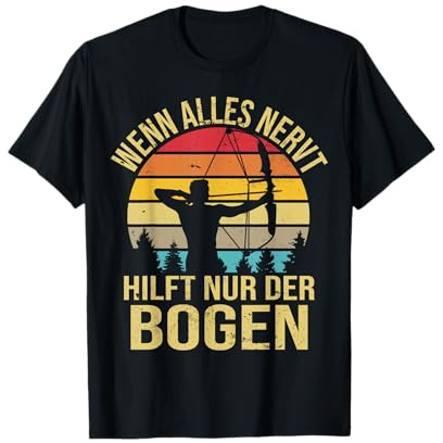 Retro Bogenschießen Bogensport Bogenschütze T-Shirt