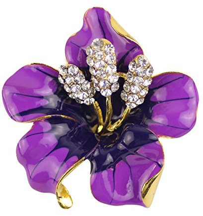 Mecool Brooch Pin for Women Flowers Brooch with Created Crystal Flower | Cute Pins for clothes | Ladies Brooches Costume Jewellery
