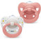 NUK Signature Baby Dummy | 0-6 Months | Soothes 95% of Babies | Heart-Shaped BPA-Free Silicone Soothers | Includes Case | Pink Hearts | 2 Count