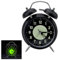 Despertador de Doble Campana Con Luz Nocturna - Analógico Silencioso Sin Tictac, Vintage Retro Con Alarma Fuerte Ruidosa Para Niños y Adultos (4 Pulgadas)