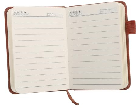 TEHAUX Tragbares Taschennotizbuch A7 aus Papier und Pu, Braun | Einfach und Praktisch, für Zuhause und Besprechungsnotizen, Kompakt für Schüler