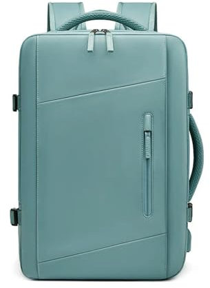 JGDSDMJG Schulrucksack Reiserucksack Für Herren, Erweiterbar, 39 L, Für Wandern, Business, Laptop-Rucksack, Damen, Aufladen, 17 Zoll, Wasserdicht, Schulrucksack-8875-3 Grün