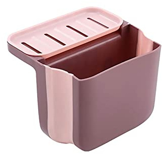 Colanders Collapsible Storage Basket Household Drain Basket Sink Strainer (Pink)