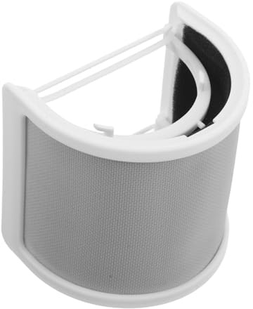 ibasenice Pop Filter for Microphone U-shaped Windscreen White Mesh for Recording Streaming and Podcasting