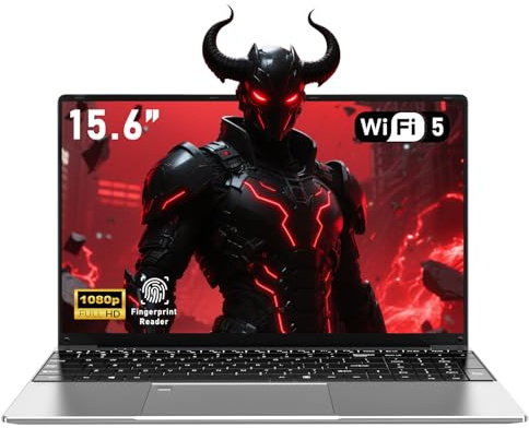 FUNYET Gaming Laptop, 15.6 inch Laptop, Win11 Pro Computer, R7 5700U processor, 32GB RAM + 1TB SSD, FHD 1920x1080 Notebook, fingerprint unlock, backlit keyboard, 180° hinge, BT 5.0