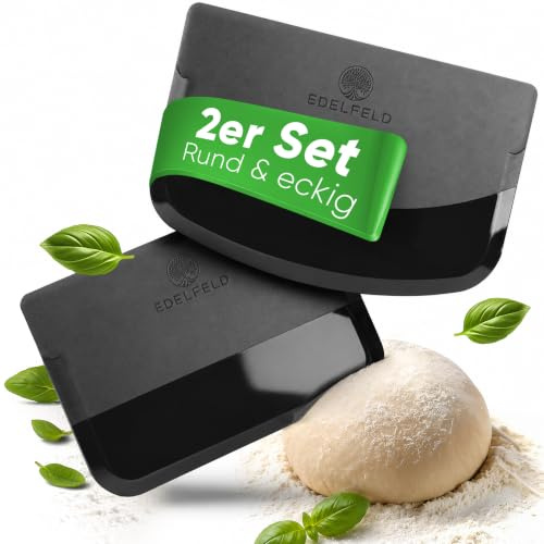 Edelfeld - Teigschaber Set 2 Stück - Praktische Teigkarte zum Brot Formen - Flexibler Teigschaber & Teigspachtel zum Brot backen Zubehör - Einfach Schaben, Formen, Glätten & Portionieren von Teig