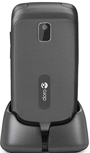 Doro PhoneEasy 612 Klapphandy GSM Mobiltelefon (2 Megapixel Kamera, großen Tasten und Display) schwarz-weiß