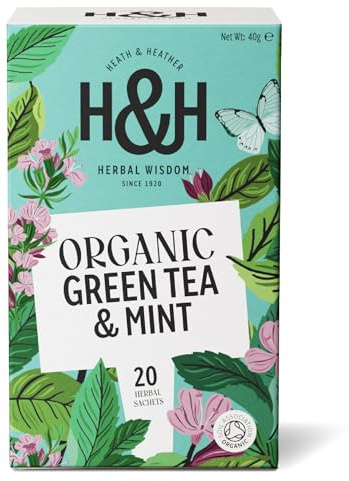Heath & Heather Organic Green Tea & Moroccan Mint (Pack of 6)