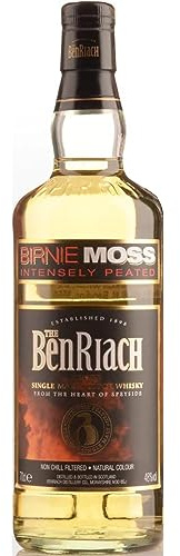 BENRIACH Birnie Moss Peated Single Malt Scotch Whisky 0,7 l - 48% Vol. | Speyside Single Malt Scotch Whisky; mit Hochland-Torf geräuchert und gereift im Bourbon-Fass
