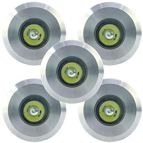 NCC-Licht Ritos LED's Garden 5 x LED Garten Einbauspot rund 42mm 5 x 1W silber kaltweiß Tageslicht 6000K