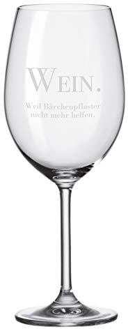 4youDesign XXL Weinglas -Bärchenpflaster- Geschenkidee zum Geburtstag & Weihnachten für Frauen - Geburtstagsgeschenk (Weil Bärchenpflaster nicht mehr helfen)